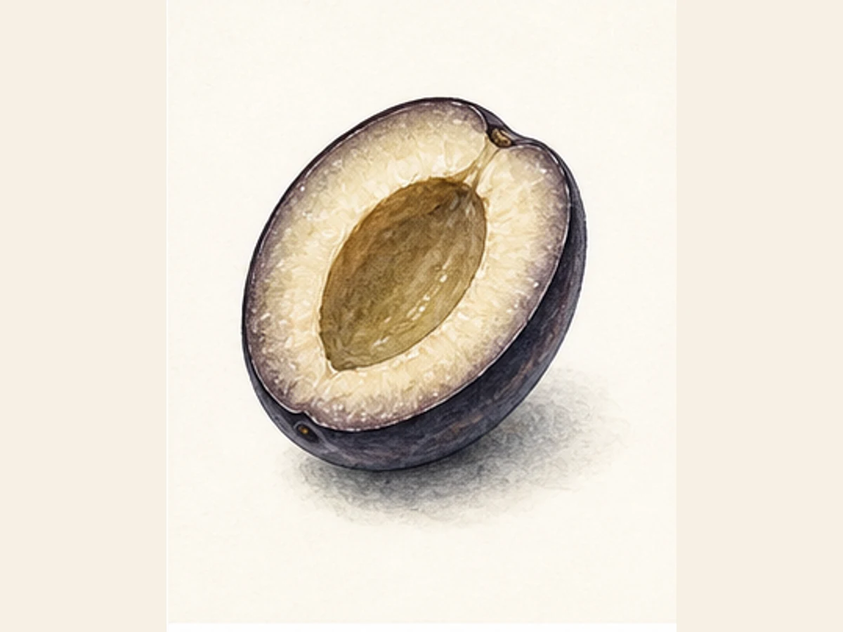 Ilustração editorial representativa de oliveira para a ficha de Carrasquenha de Elvas; não autentica o material, uma planta, fruto, clone ou lote