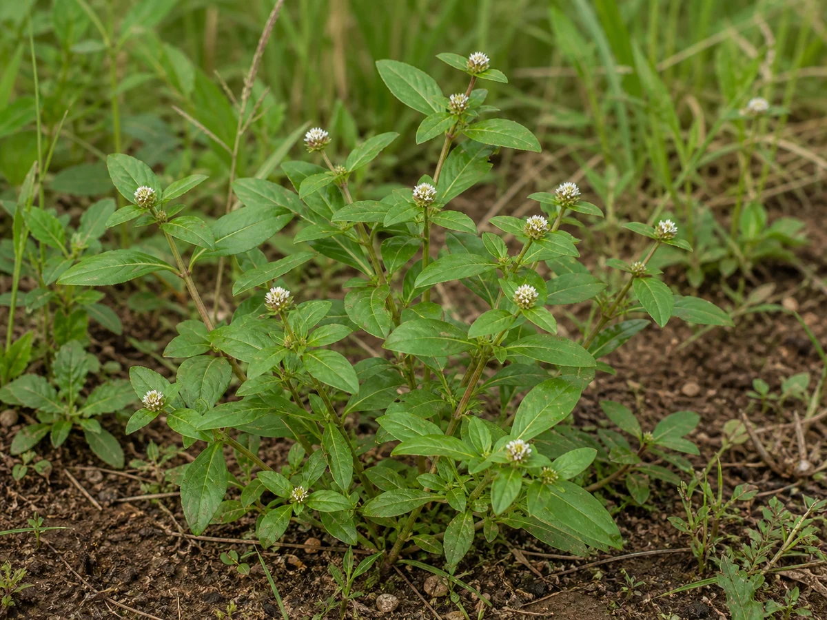 Prancha botânica complementar de Alternanthera nodiflora — não plantar (Alternanthera nodiflora) com caracteres de identificação e ciclo de vida