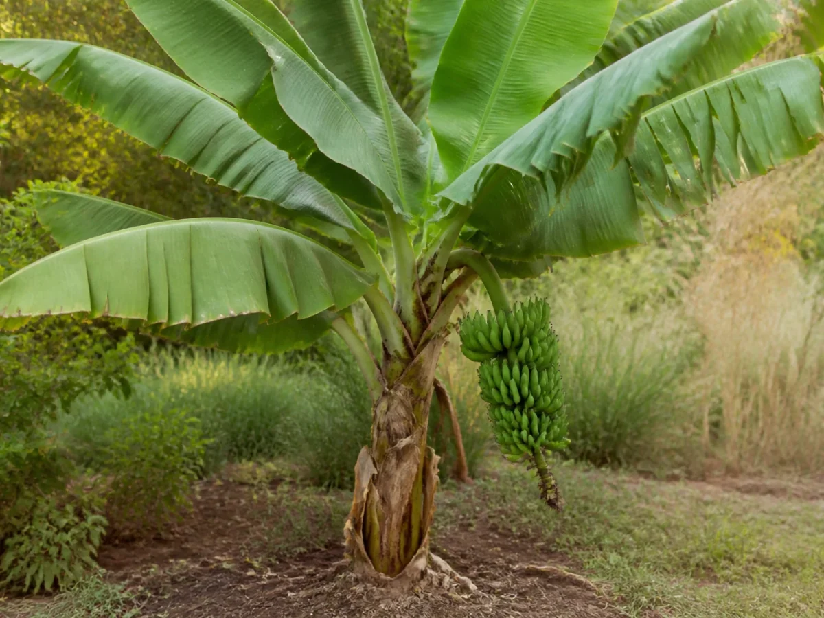 Prancha botânica complementar de Bananeira Ricasa (Musa 'Ricasa') com caracteres de identificação e ciclo de vida