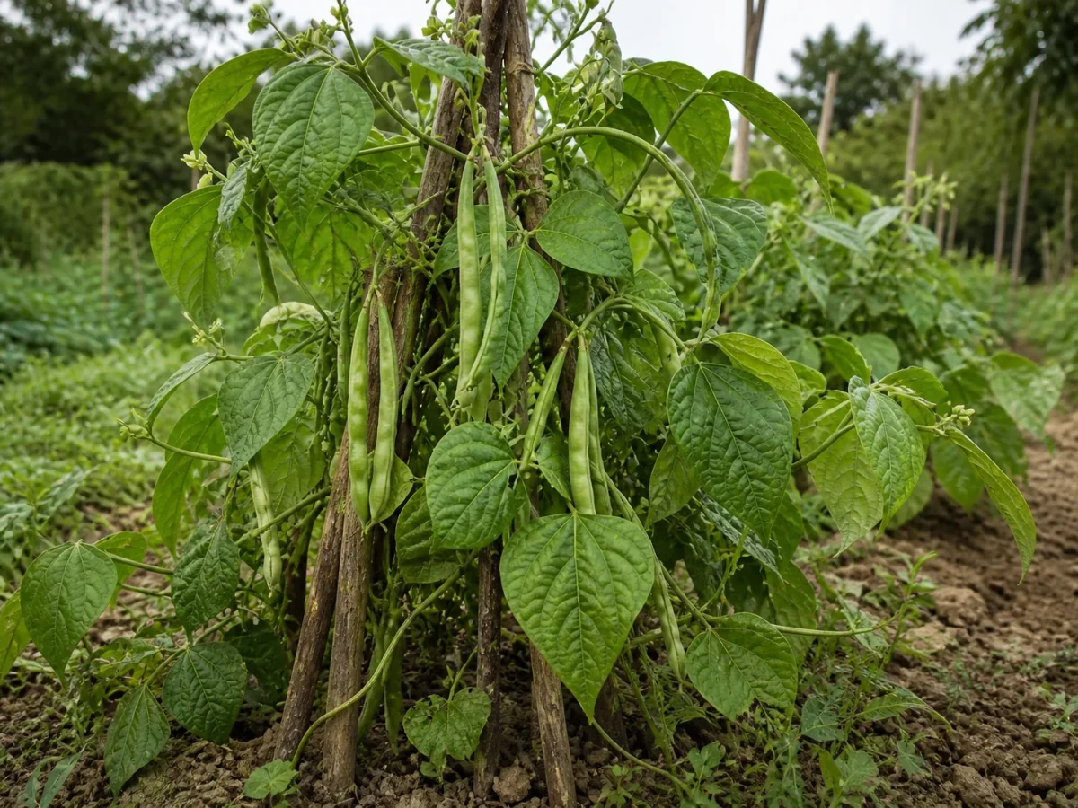 Prancha botânica complementar de Feijão Tarreste (Phaseolus vulgaris 'Tarreste') com caracteres de identificação e ciclo de vida
