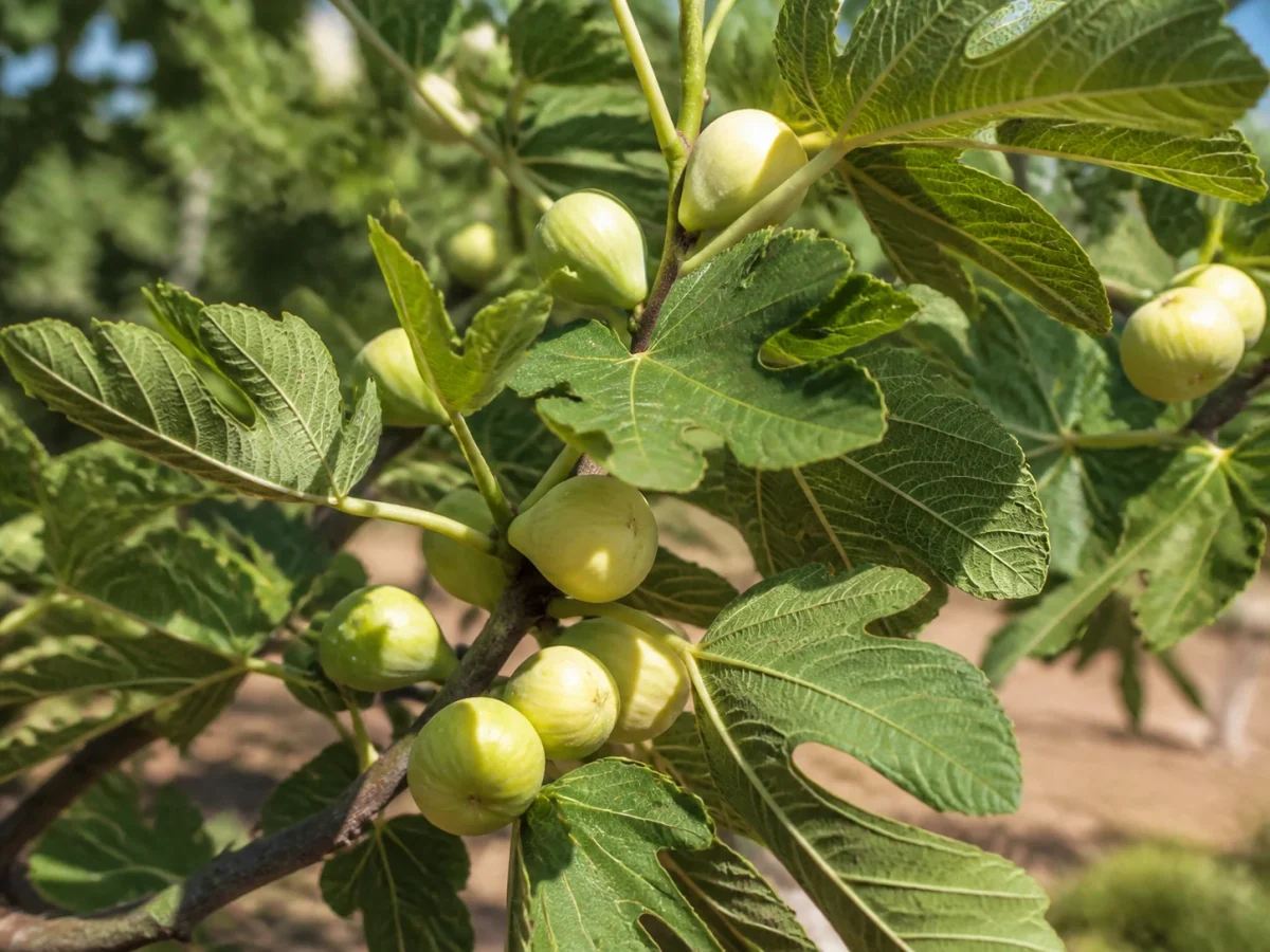 Prancha botânica complementar de Figueira ‘Burjassote Branco’ (Ficus carica L. ‘Burjassote Branco’) com caracteres de identificação e ciclo de vida