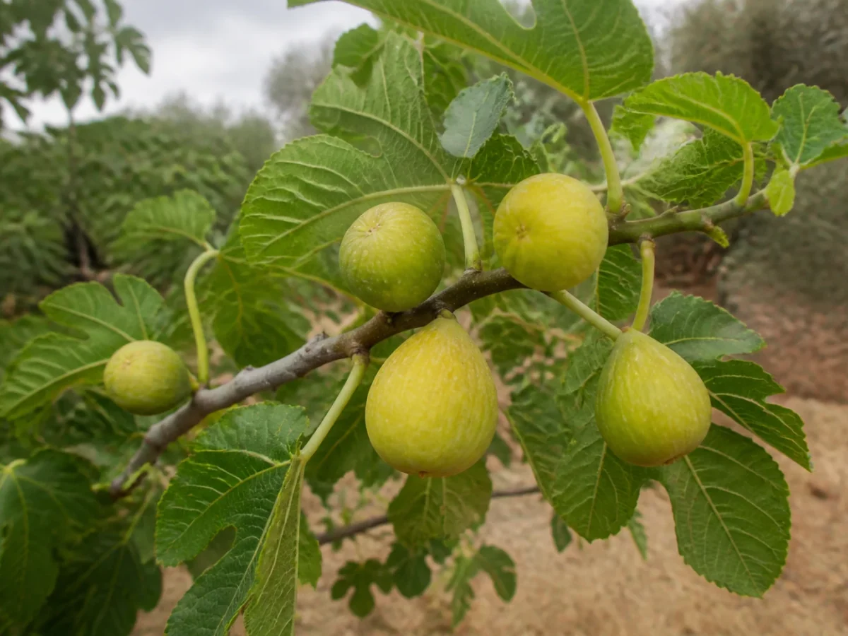 Prancha botânica complementar de Figueira ‘Castelhana Branca’ (Ficus carica L. ‘Castelhana Branca’) com caracteres de identificação e ciclo de vida