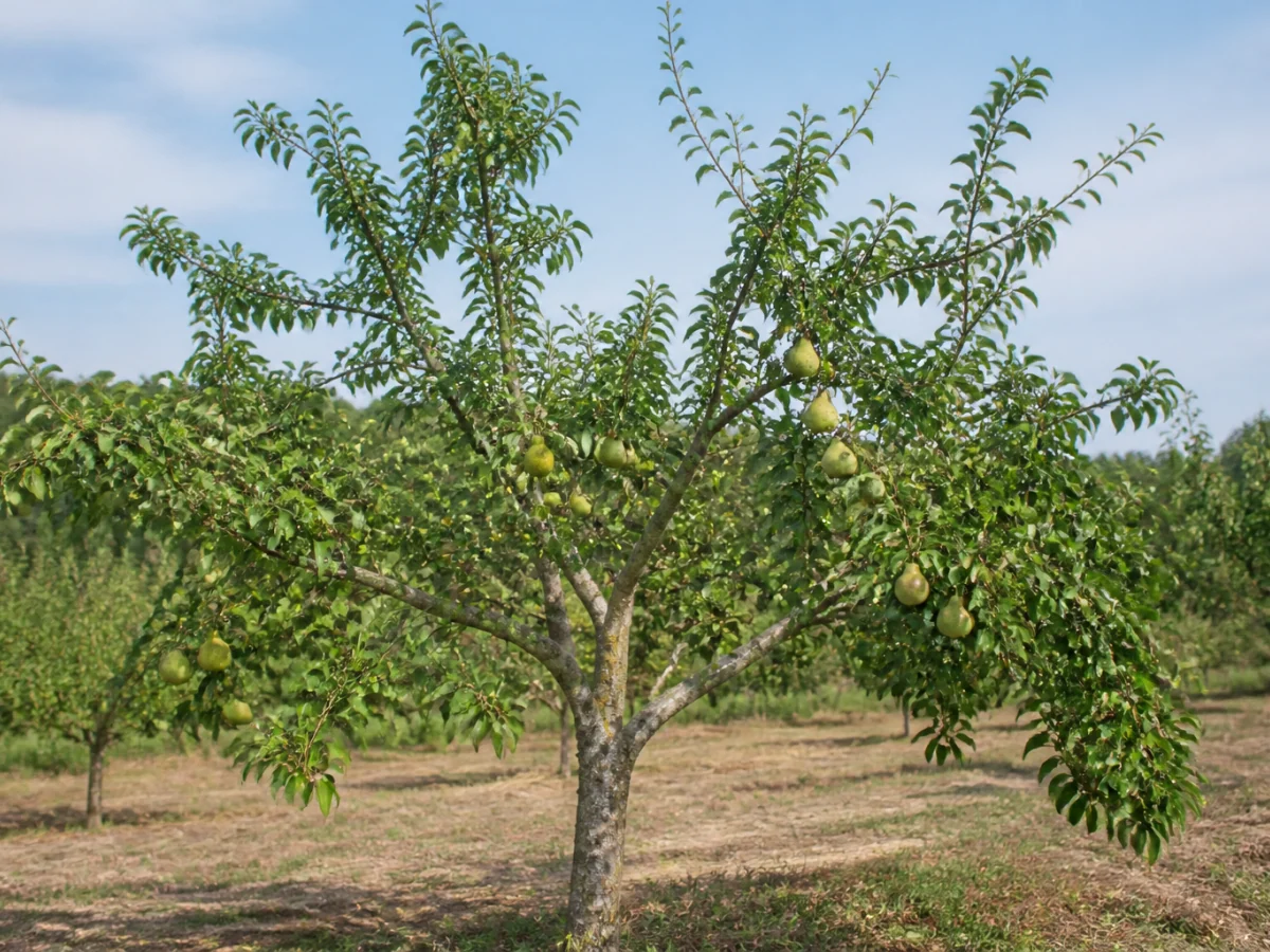 Prancha botânica complementar de Pereira ‘Codorno’ (Pyrus communis L. ‘Codorno’) com caracteres de identificação e ciclo de vida