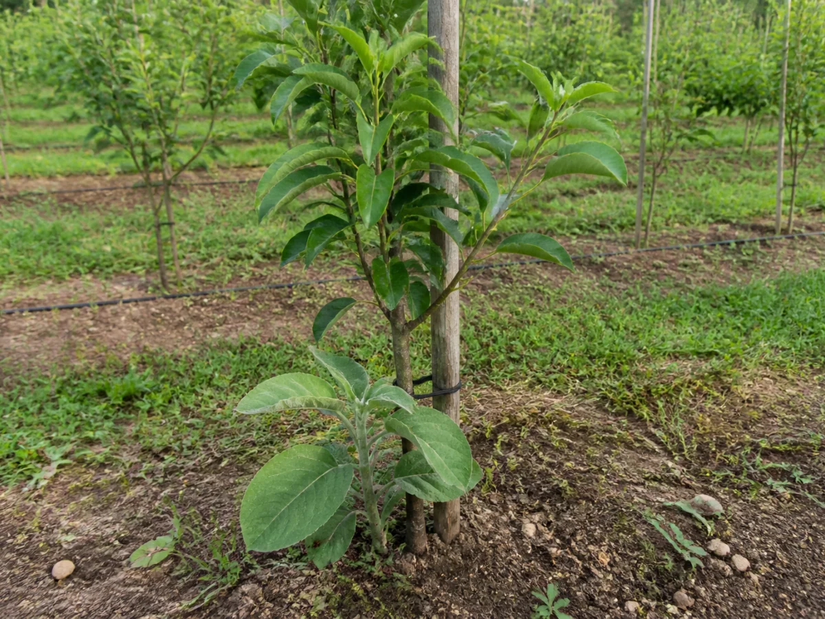 Prancha botânica complementar de Porta-enxerto de pereira Quince C (Cydonia oblonga 'Quince C') com caracteres de identificação e ciclo de vida