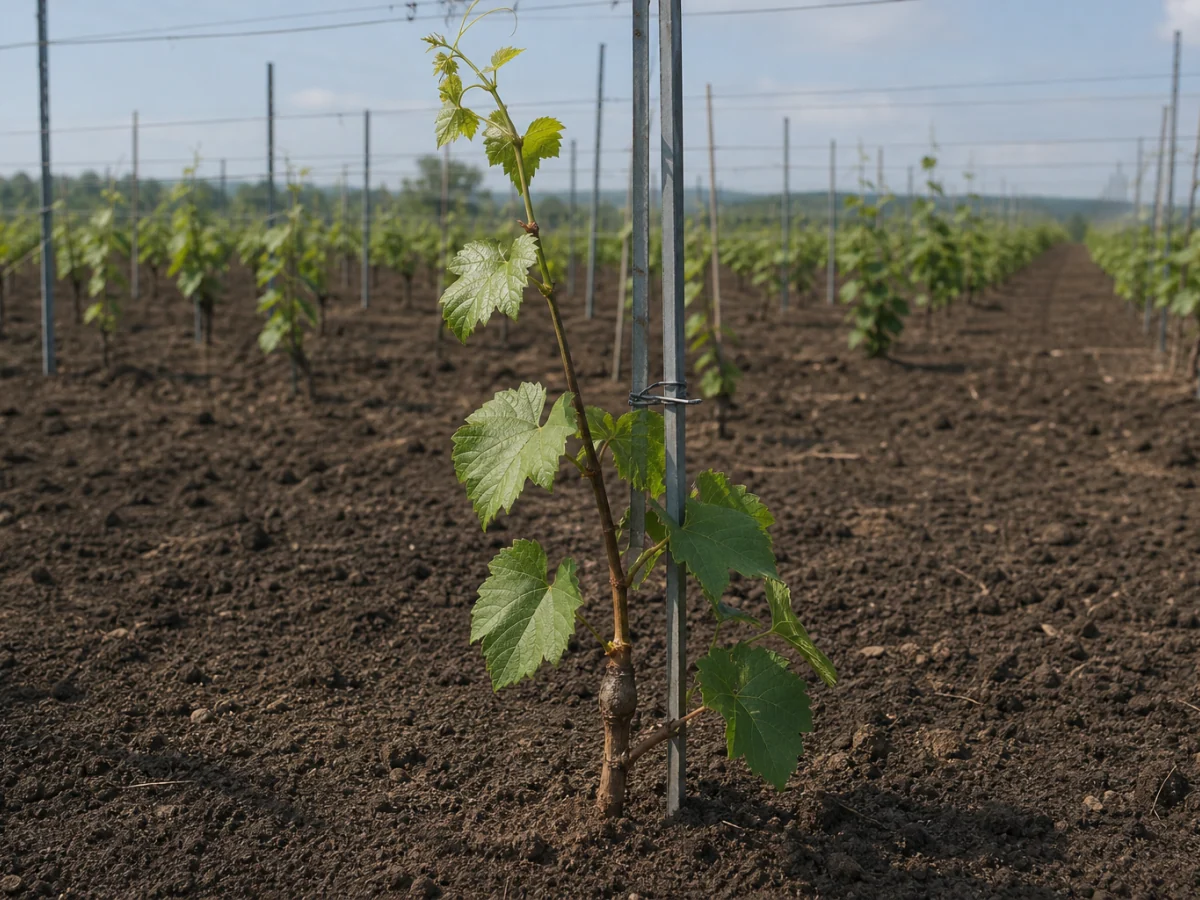Prancha botânica complementar de Porta-enxerto 3309 Couderc (Vitis riparia × Vitis rupestris '3309 C') com caracteres de identificação e ciclo de vida
