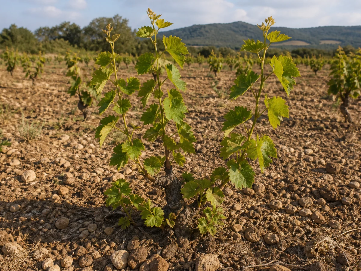 Prancha botânica complementar de Porta-enxerto Rupestris du Lot (Vitis rupestris 'Rupestris du Lot') com caracteres de identificação e ciclo de vida