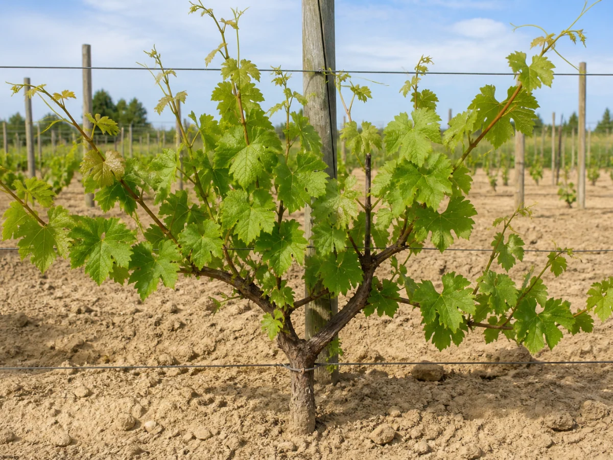 Prancha botânica complementar de Porta-enxerto Teleki 5C (Vitis berlandieri × Vitis riparia '5 C') com caracteres de identificação e ciclo de vida